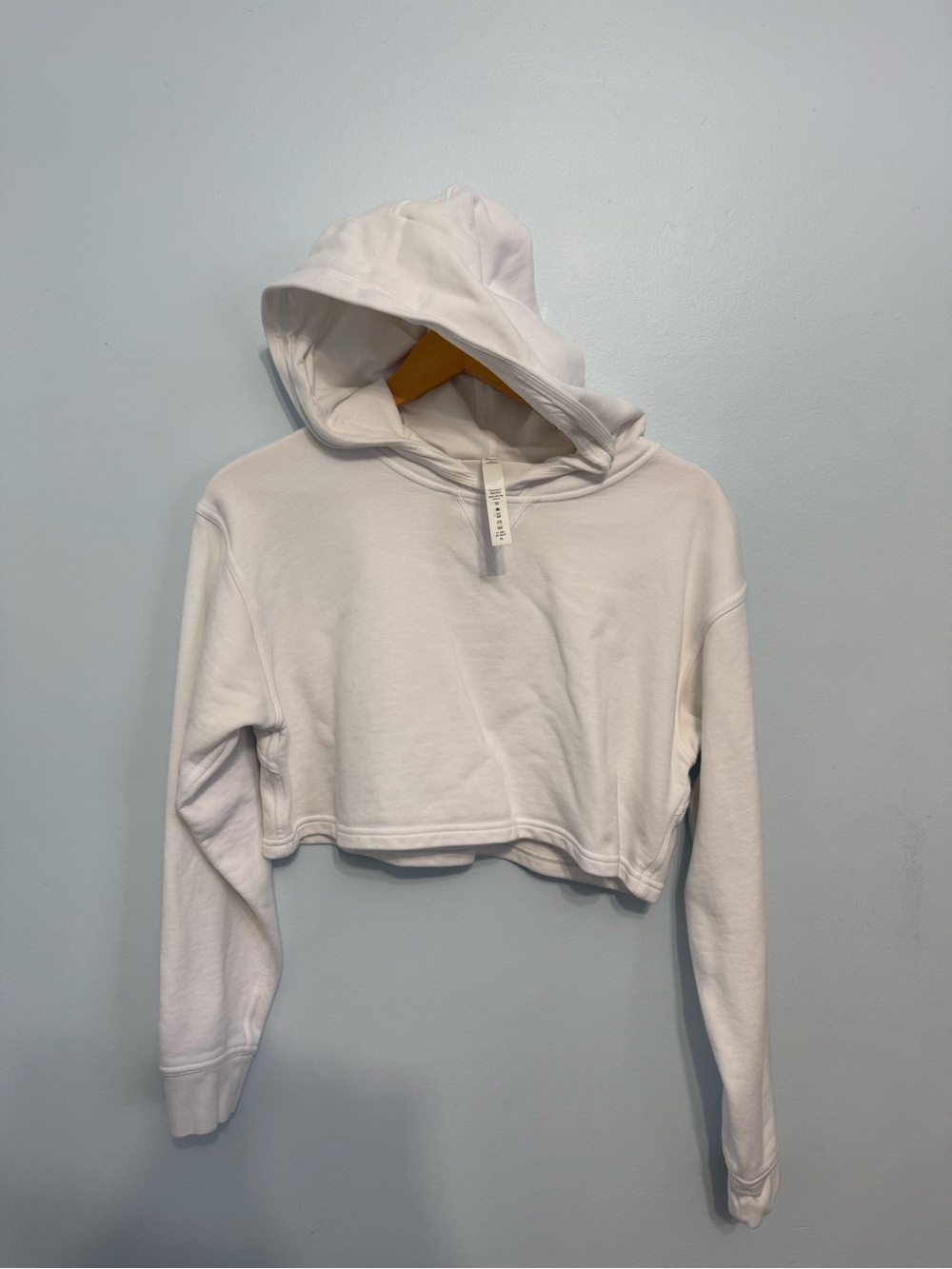 lululemon athletica Cropped White Hoodie